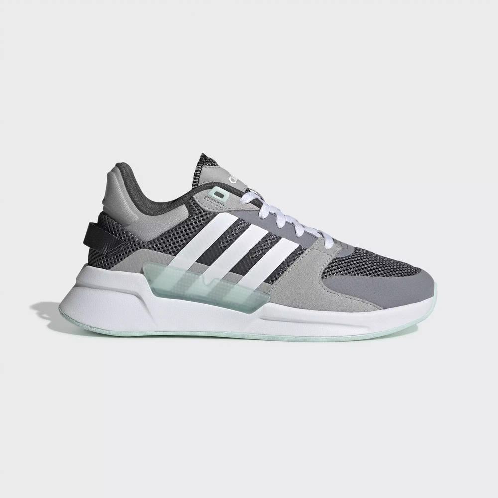 Adidas Run 90s Tenis Para Correr Grises Para Mujer (MX-10149)